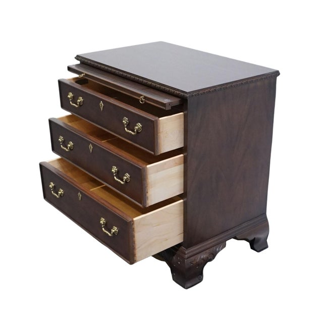 Century Furniture Solid Mahogany Traditional Chippendale Style 28" Three Drawer Chest Nightstand For Sale In Kansas City - Image 6 of 12