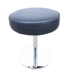 Leather Stool in Black from de Sede