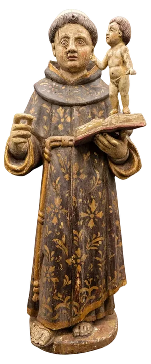 Spanish Artist, Saint Antony and Jesus, 17th Century, Wood