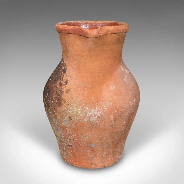 This is a vintage planter jug. An Italian, terracotta patio or ornamental garden flower pot, dating to the mid 20th...