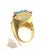 Blue Bochic “Orient” Blue Topaz & Multi Gem Cocktail Ring Set In 18K Gold & Silver, Size 7 For Sale - Image 8 of 11