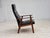Danish Armchair in Black Artificial Leather and Teak Wood, 1970s For Sale - Image 9 of 18