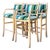 Vintage Carved Dolphin and Fabric Bar Stools - Set of 4 For Sale