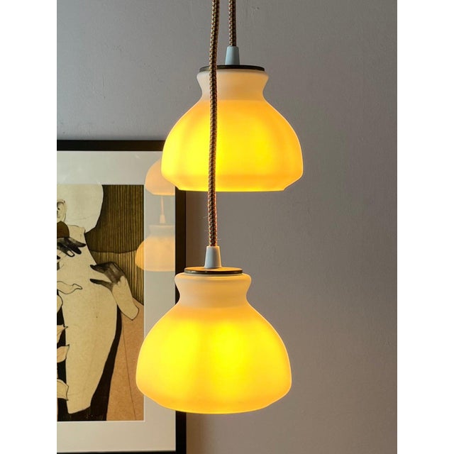 White Glass Pendant Lamp from Holmegaard For Sale - Image 11 of 11