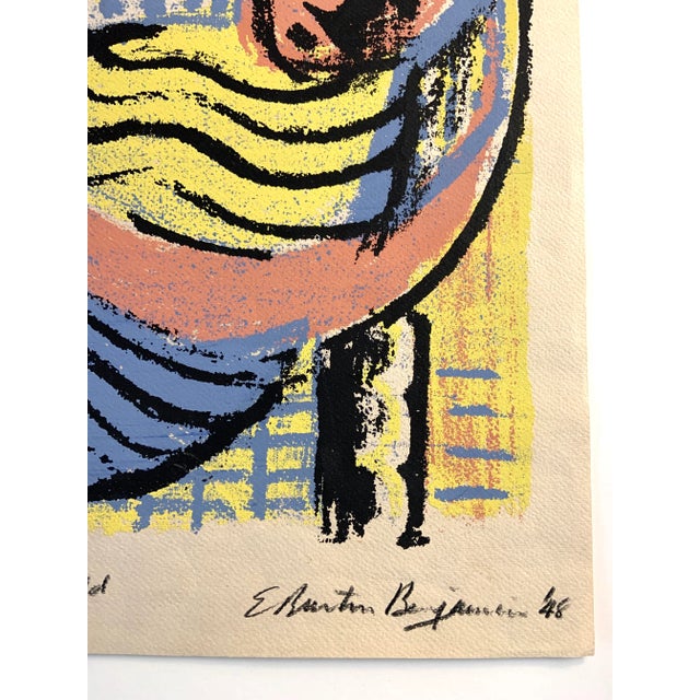 Mid-Century Modern 1948 Modernist Madonna and Child Print For Sale - Image 3 of 7