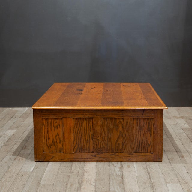 Brown Early 20th C. Flat File Map Cabinet c.1940 For Sale - Image 8 of 12