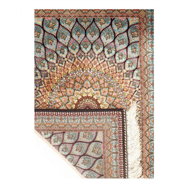 Traditional Pasargad DC Exquisite Design Paris Palace Fine Power Loom V.Silk Rug For Sale - Image 3 of 3