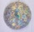 Amazing Mid-Century Modern hand blown Italian flush mount or ceiling light featuring overlapping multicolor iridescent...