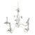 Early 20th Century White 4-Light Tole Chandelier For Sale