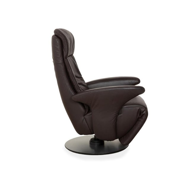 Brown Leather Armchair from Hukla For Sale - Image 9 of 12