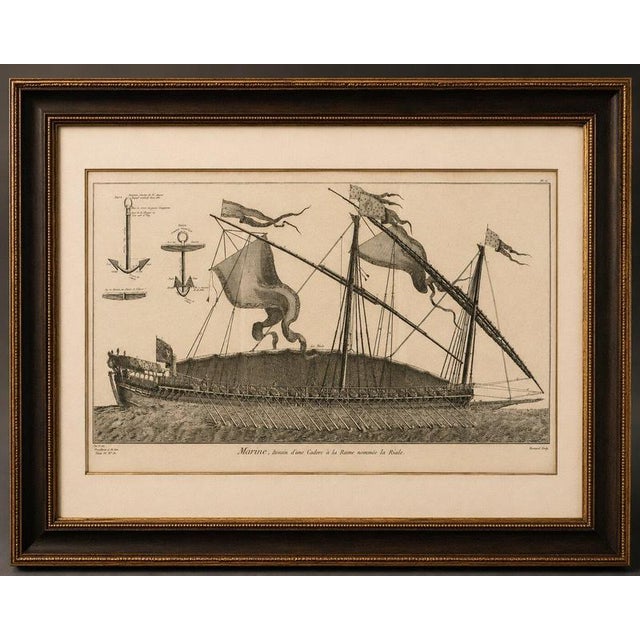 After Jacques Nicolas Bellin, La Réale French Royal Galley, Large Engraving, 1769 For Sale - Image 9 of 10