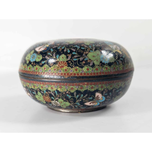 Japanese 19th Century Japanese Meiji Period Cloisonne Enamel Potpourri or Censer Dish For Sale - Image 3 of 16