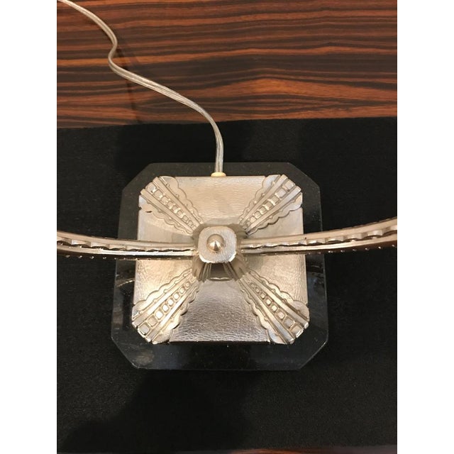 French Art Deco "Waterfall" Table Lamps Signed by Sabino - a Pair For Sale - Image 9 of 11