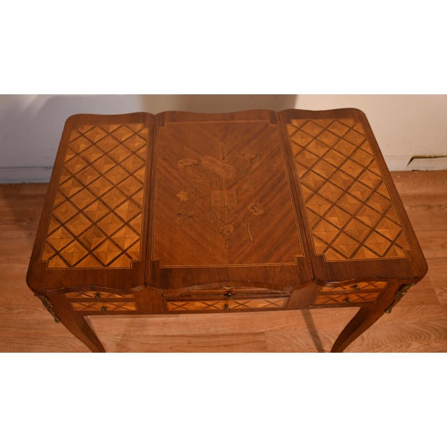 We are pleased to offer this gorgeous Antique French Louis XV makeup table / vanity , from the 1890s. This vanity is made...