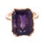 Victorian Mid 20th Century Victorian 8.00 Carat Amethyst 9k Rose Gold Cocktail Ring, Size 6.5 For Sale - Image 3 of 6