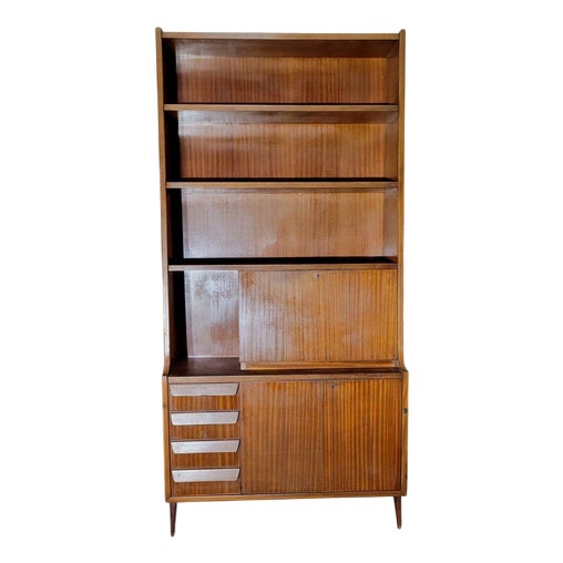 Bookcase in Teak by Bavorero Turin For Sale