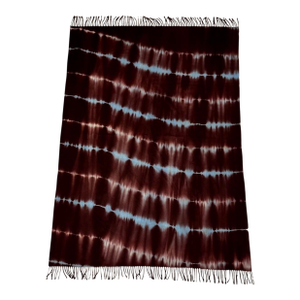 Colombo Designer 100% Cashmere Tye Dye Throw Blanket Made in Italy 51" X 74"