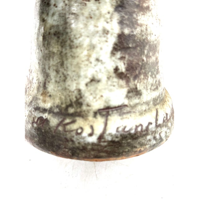 Ceramic lamp from Vallauris, signed and located by Alexandre Kostanda, Vallauris Depicting a bird - compliant wiring...