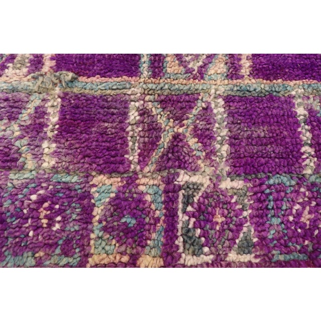 Berber Tribes of Morocco Vintage Purple Talsint Moroccan Rug - 06'05 X 12'00 For Sale - Image 4 of 8