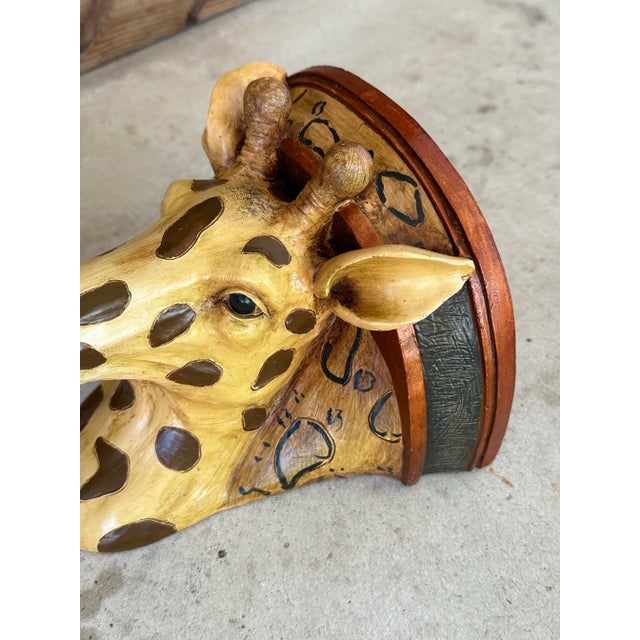 Vintage Sculptural Cast Resin Giraffe Decorative Wall Brackets-Pair For Sale - Image 11 of 12