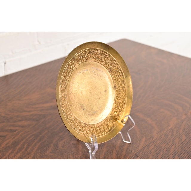 Tiffany Studios Tiffany Studios New York Bronze Doré Plate With Celtic Knot Design For Sale - Image 4 of 8