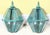 Pair of Vintage Solid Brass Verdigris Hexagonal Wall Sconces For Sale - Image 12 of 16