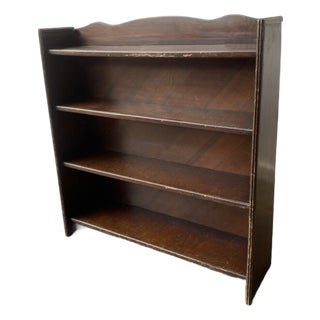 Antique Early 20th Century Free Standing Oak Book Shelves, 1930s For Sale