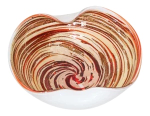 Murano Venetian Hand Blown Art Glass Ashtray by Alfredo Barbini