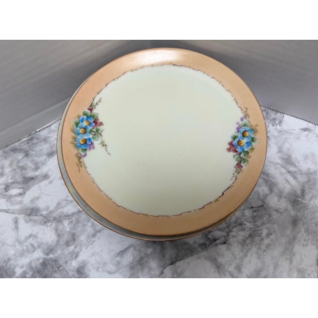 Shabby Chic Vintage Collection of French Floral Dessert Dishes - Set of Five For Sale - Image 3 of 12