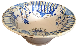 18th Century Spanish Majolica Bowl in Blue from Delft, 1775