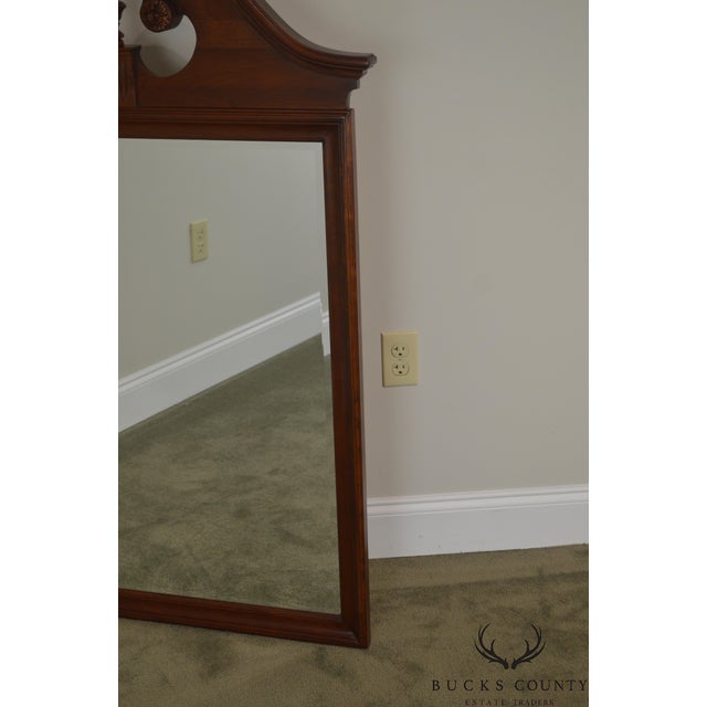 Ethan Allen Court Cherry Chippendale Style Beveled Mirror