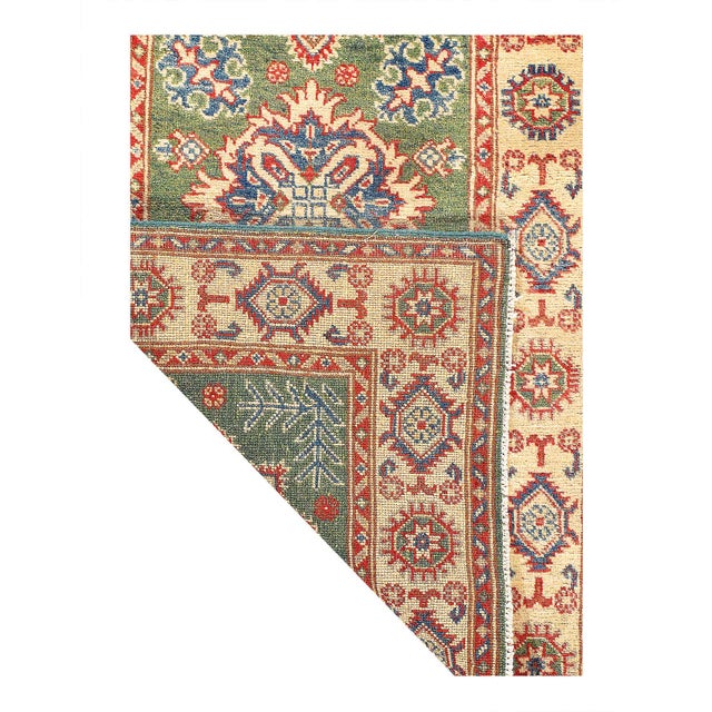 Traditional Pasargad DC Fine Hand Knotted Kazak Runner Rug For Sale - Image 3 of 4
