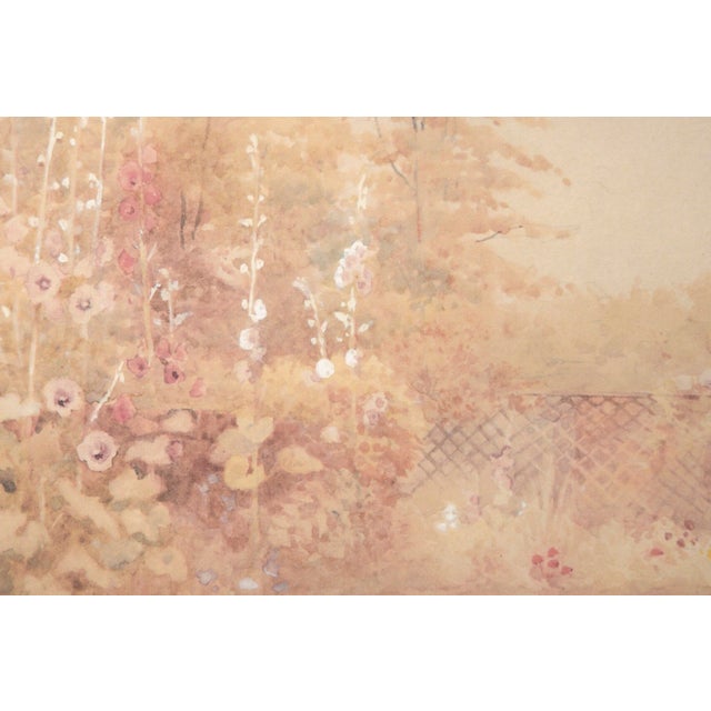 Impressionist Playing in the Garden With a Cat - Landscape For Sale - Image 3 of 6