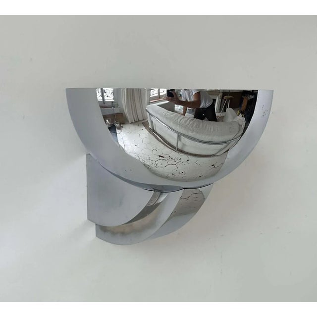 Vintage 347 BM Wall Light in Chrome-Plated Bronze by Jean Perzel, France, 1940s For Sale - Image 5 of 13