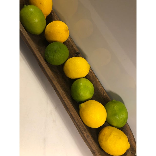 Wood Vintage Wooden Oblong Dough Bowl For Sale - Image 7 of 7