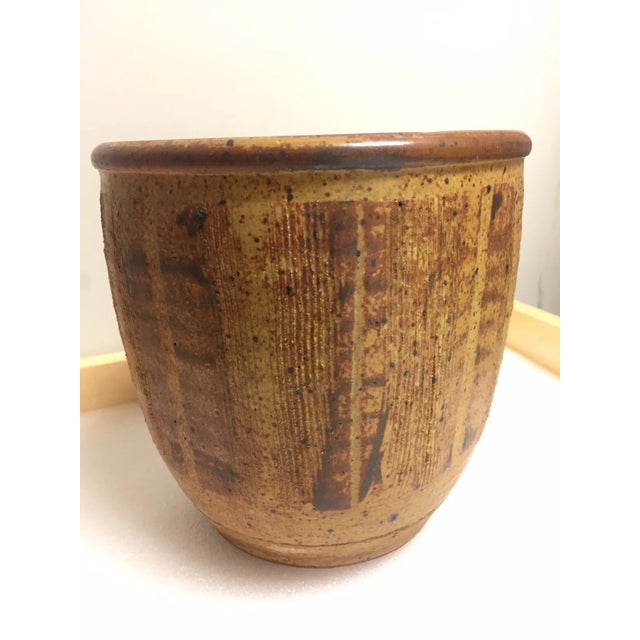 Ceramic Late 20th Century Mid-Century Modern Drip Glaze Studio Pottery Bowl For Sale - Image 7 of 7