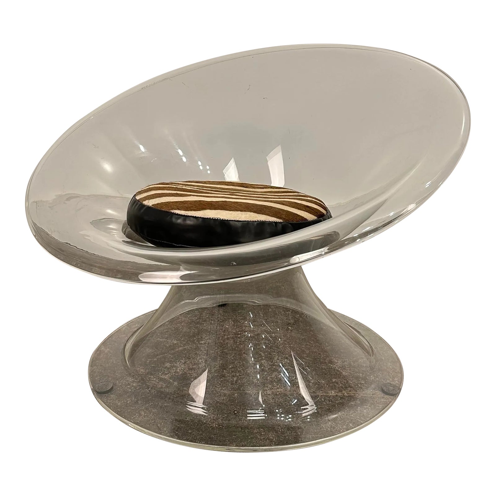1960 Erwine & Estelle Laverne Buttercup Molded Lucite Chair From ...