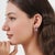 Contemporary Geometric Ruby & Diamond Hoop Earrings in 925 Sterling Silver, A Pair For Sale - Image 9 of 14
