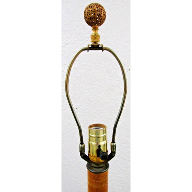 Vintage Parcel-Gilt Wood Candlestick Floor Lamp With Acanthus Leaf Accent Italy For Sale - Image 10 of 16