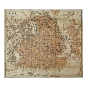 Antique Map of Lille France