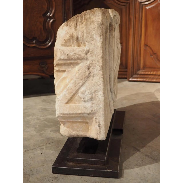 Carved and Mounted Marble Stemma Cartouche From Tuscany, Italy, 16th Century For Sale - Image 12 of 13