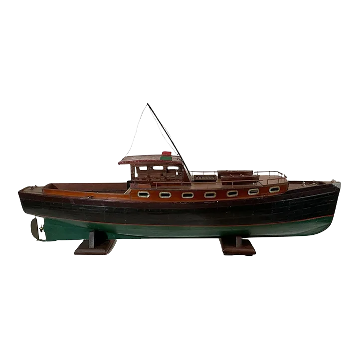 Modèle De Bateau Authentic Models, Classique Yacht 1930, Petite Taille, Bois Et Coton, Ref AS134, Neuf