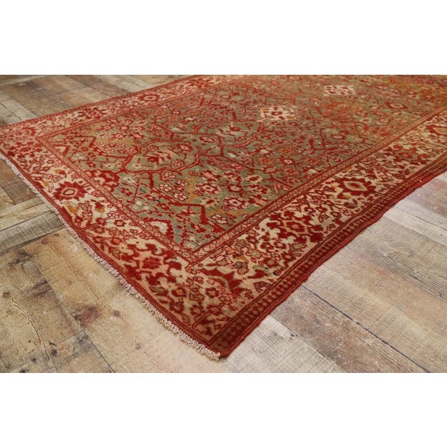 Antique Persian Malayer Rug - 04'01 X 06'05 For Sale In Dallas - Image 6 of 9