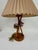 1960s Mid-Century Modern Wood Table Lamp With Pleated Shade For Sale - Image 5 of 10