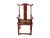Chair in Ming Chinese style with High Backrest and Red Lacquer For Sale
