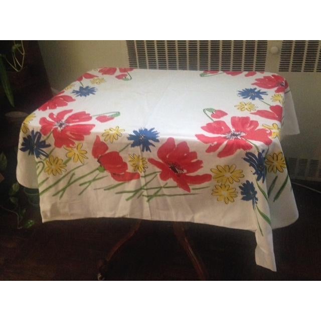 Vintage Vera Square Floral Tablecloth Chairish