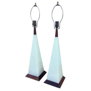 1960's Modern Pyramid Table Lamps For Sale