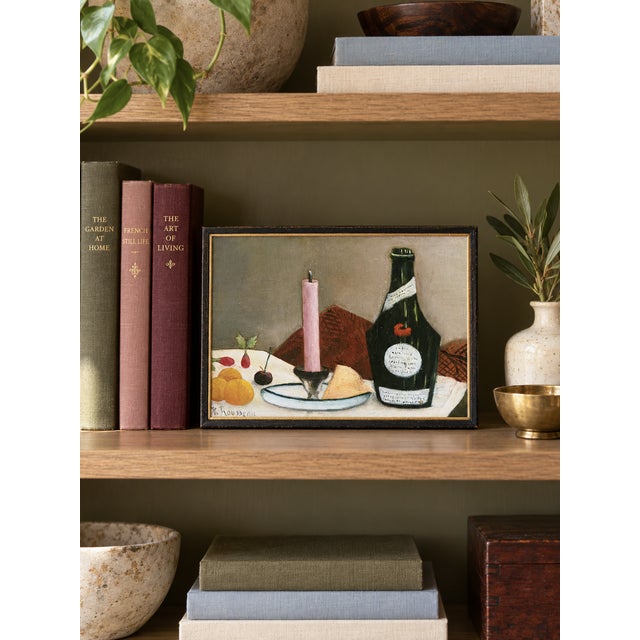 Bunny Williams Home 1908 Vintage French Still Life Art Print With Pink Candle by Henri Rousseau - 16" X 12" For Sale - Image 4 of 8