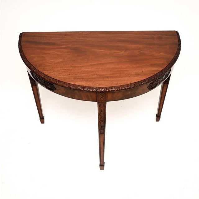 Antique Georgian Style Carved Console Table, 1900 For Sale - Image 4 of 9