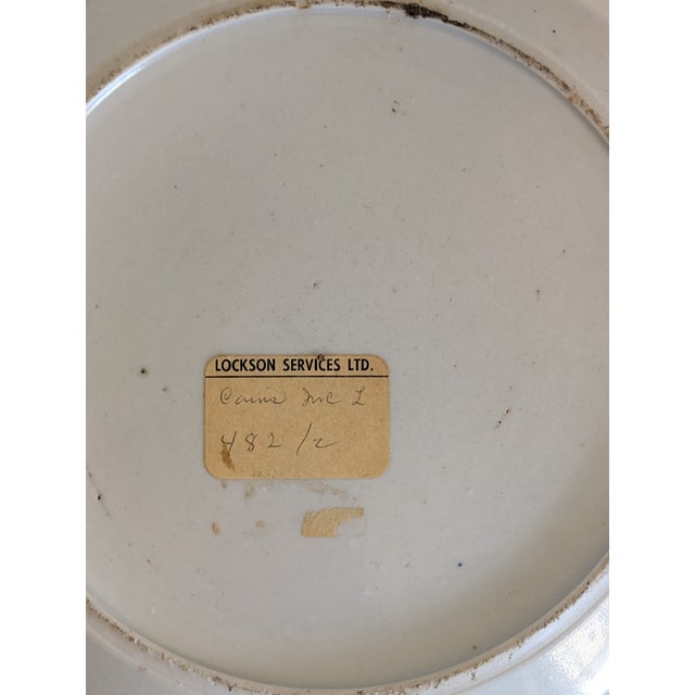Ceramic Antique Chinese Famille Rose Mandarin Figures Porcelain Plate, Mid-Qing Dynasty For Sale - Image 7 of 7